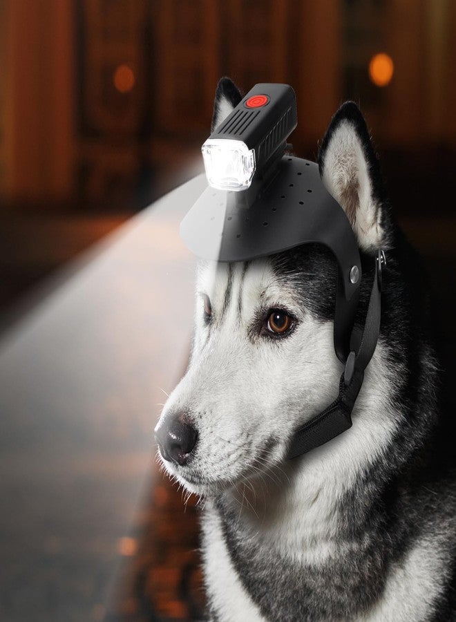 Wercokt Dog Head Lights for Small and Medium Sized Dogs, 3 Light Modes Dog Collar Light, USB Rechargeable Waterproof Pet Walking Accessories, for Dog Lights for Night Walking Camping - Image 2